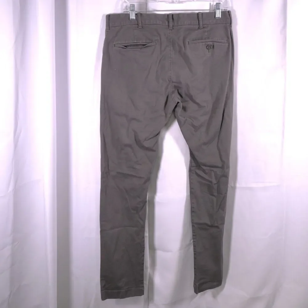 J.Crew Gray Flex‎ Slim Fit Pants Men's 32x32 Measures 34x31